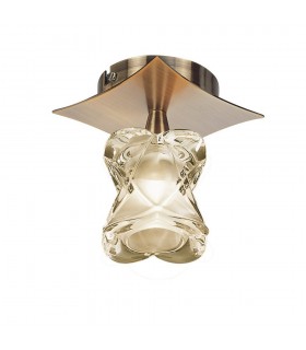 Ceiling 1 Light G9, Antique Brass - 1