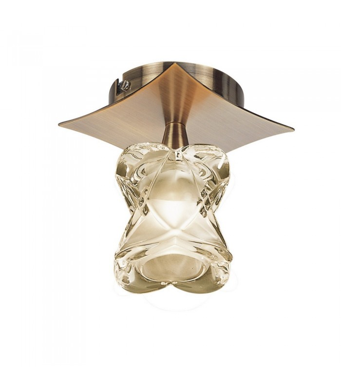Ceiling 1 Light G9, Antique Brass - 1
