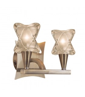 Wall Lamp Switched 2 Light G9, Antique Brass - 1