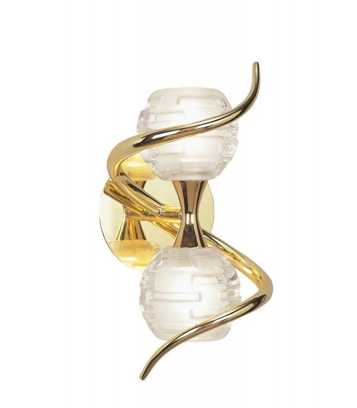Wall Lamp 2 Switched Light G9, Polished Brass - 1