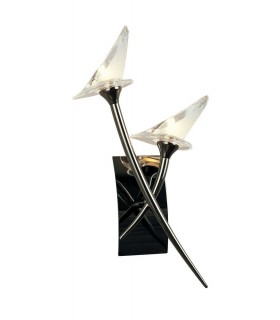 Wall Lamp Switched 2 Light G9, Black Chrome - 1