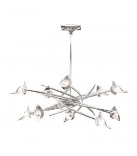 Ceiling Pendant Up-Down Round 10 Light G9, Polished Chrome - 1