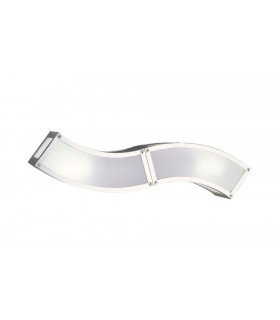 E27 Flush Wall Lamp 2 Light E27, Polished Chrome, White Acrylic - 1