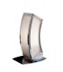 E27 Table Lamp 1 Light E27, Polished Chrome, White Acrylic - 1