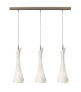 Ceiling Pendant 3 Light E27 Line, Satin Nickel - 1