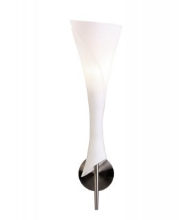 Wall Lamp Switched 1 Light E14, Satin Nickel - 1