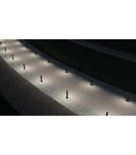 Rek Outdoor Bollard 93.3cm Urban Grey LED 40W 3000K IP66 Dali Dimmming-2