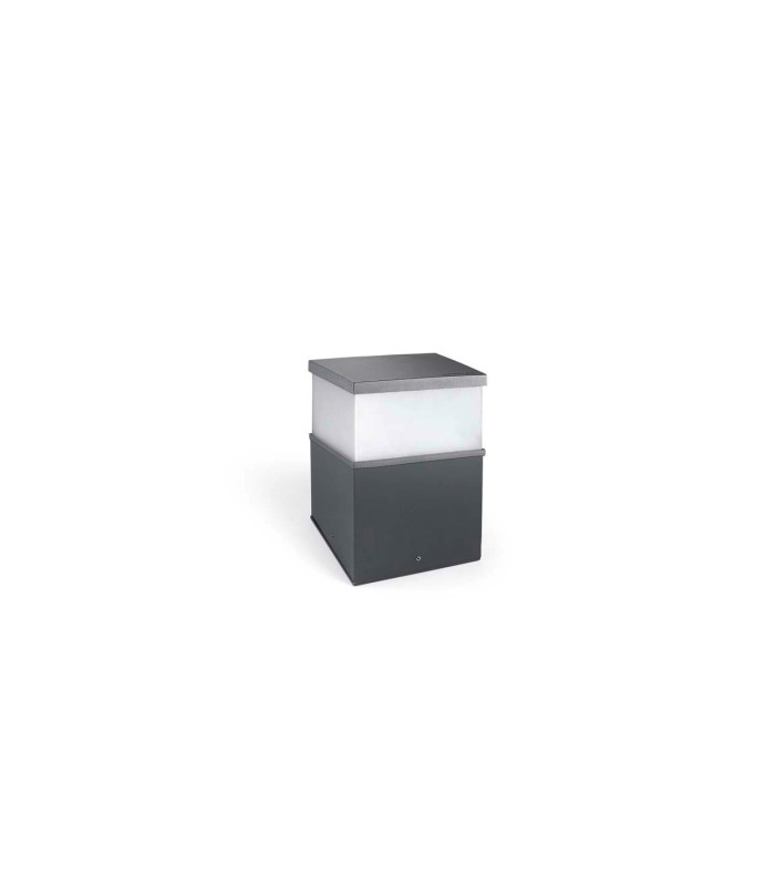Cubik Outdoor Pedestal Light 20.1cm Urban Grey Matt LED 17.5W CCT 2700-3200-4000K IP65 On-Off-1