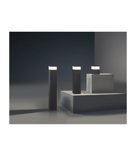 Cubik Outdoor Bollard 100cm Urban Grey Matt LED 17.5W CCT 2700-3200-4000K IP65 On-Off-2