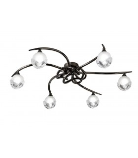 Semi Flush Ceiling 6 Light G9, Black Chrome - 1