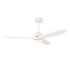 Stem 133cm Ceiling Fan White With White Blades Sandblasted LED 20.2W CCT 3000-4000-5000K On-Off
