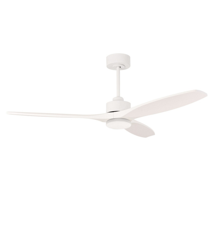 Stem 133cm Ceiling Fan White With White Blades Sandblasted LED 20.2W CCT 3000-4000-5000K On-Off
