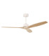 Stem 133cm Ceiling Fan White With Light Wood Blades-1