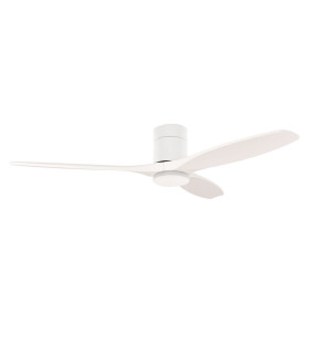 Stem 132cm Ceiling Fan White With White Blades Sandblasted LED 20.2W CCT 3000-4000-5000K On-Off