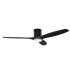 Stem 132cm Ceiling Fan Black With Black Blades Sandblasted LED 20.2W CCT 3000-4000-5000K On-Off