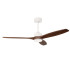 Stem 133cm Ceiling Fan White With Dark Wood Blades Sandblasted LED 20.2W CCT 3000-4000-5000K On-Off