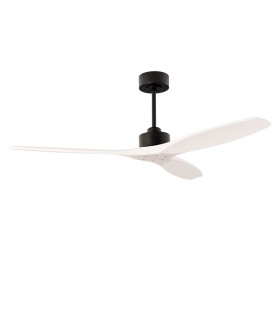 Stem 133cm Ceiling Fan Black With White Blades
