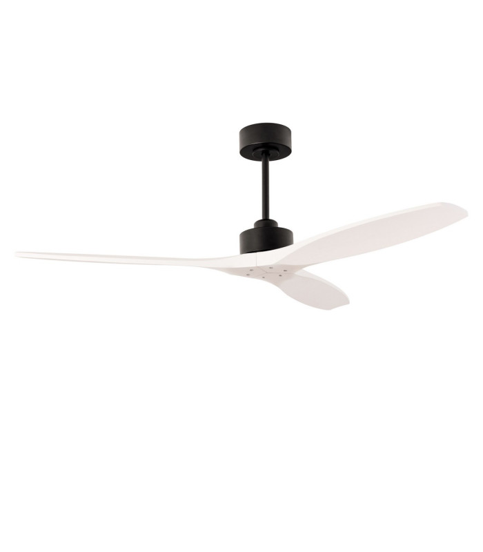 Stem 133cm Ceiling Fan Black With White Blades