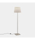 Metrica Square Floor Lamp with Tapered Shade Satin Nickel E27 15W