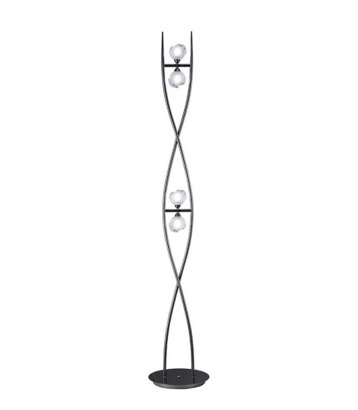 Floor Lamp 4 Light G9, Black Chrome - 1