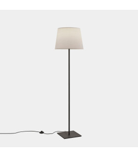 Metrica Square Floor Lamp with Tapered Shade Black E27 15W