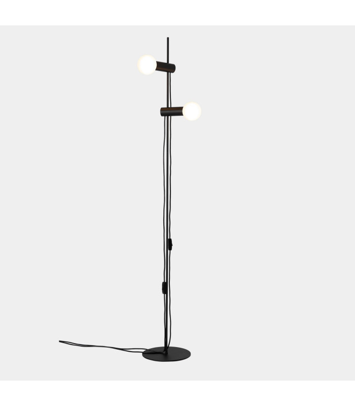 Nude Double Multi Arm Floor Lamp Black E27 30W-1