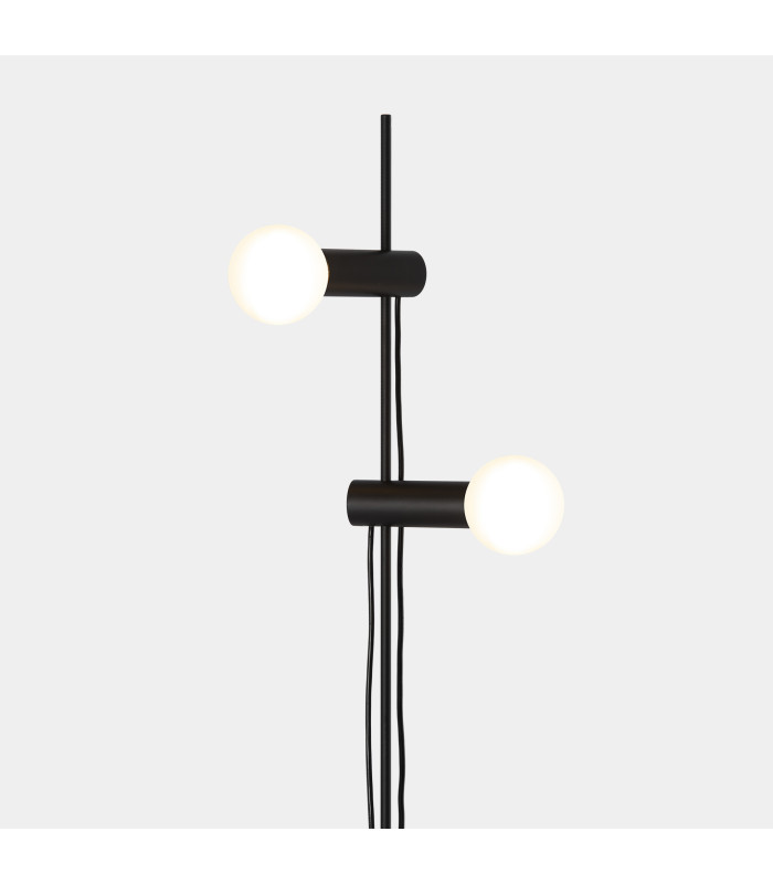 Nude Double Multi Arm Floor Lamp Black E27 30W-3