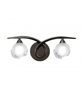 Wall Lamp Switched 2 Light G9, Black Chrome - 1