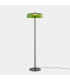 Levels Single Dome 42cm LED Integrated Floor Lamp Black Green 17W CCT 2700-3000-4000K Push-1