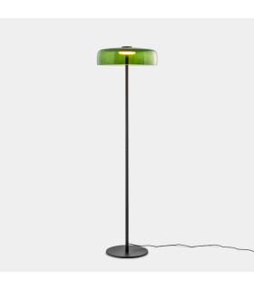 Levels Single Dome 42cm LED Integrated Floor Lamp Black Green 17W CCT 2700-3000-4000K Push-1