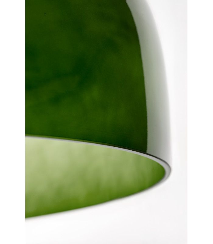 Levels Single Dome 42cm LED Integrated Floor Lamp Black Green 17W CCT 2700-3000-4000K Push-2