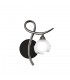 Wall Lamp Right Switched 1 Light G9, Black Chrome - 1