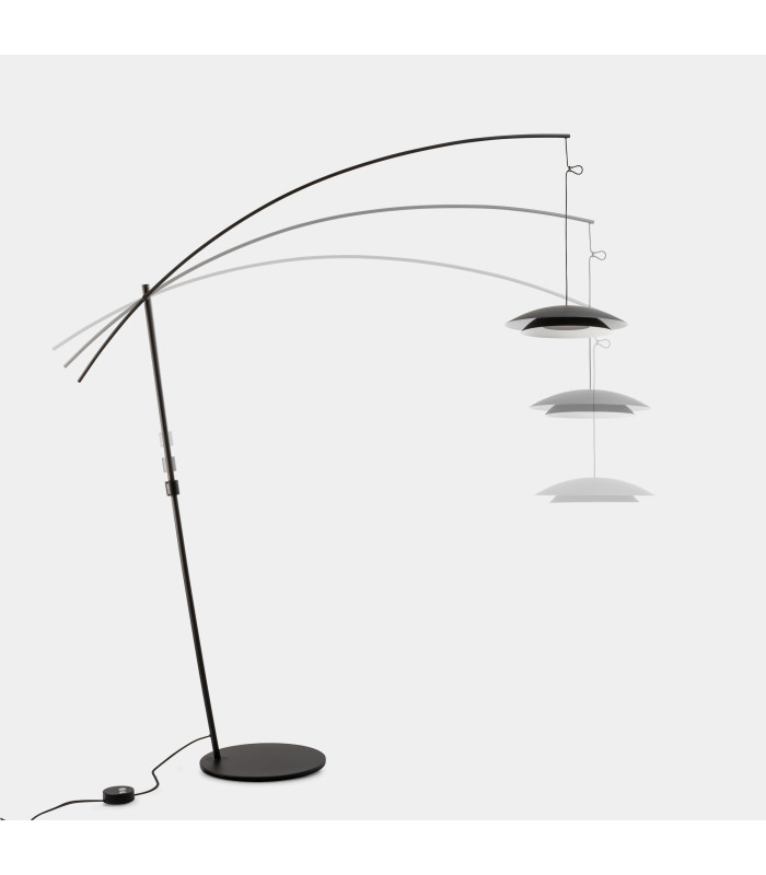 Noway Arc Floor Lamp Black LED 25.4W CCT 2700-3000-4000K Push-3