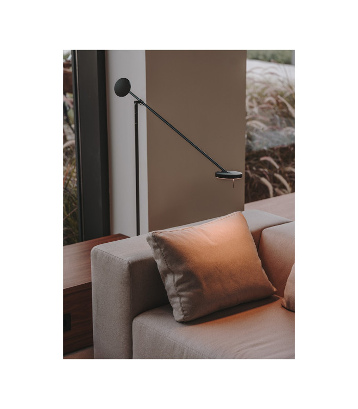 Invisible Task Floor Lamp Black LED 10.5W CCT 2700-3000K Touch Dimming-2