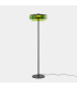 Levels Twin Dome 42cm LED Integrated Floor Lamp Black Green 17W CCT 2700-3000-4000K Push-1