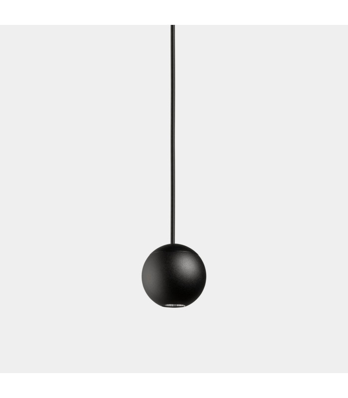 Punto Globe Pendant Ceiling Light Black LED 6.5W 3000K On-Off