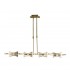 Telescopic 4 Light G9 Line, Antique Brass - 1