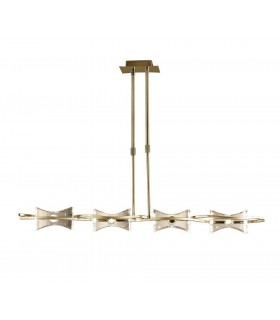 Telescopic 4 Light G9 Line, Antique Brass - 1