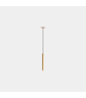 Candle Tall Slim Pendant Ceiling Light Brass LED 4.1W 2700K On-Off-1
