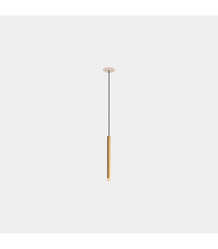 Candle Tall Slim Pendant Ceiling Light Brass LED 4.1W 2700K On-Off-1