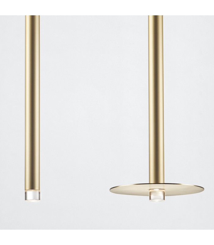 Candle Tall Slim Pendant Ceiling Light Brass LED 4.1W 2700K On-Off-3