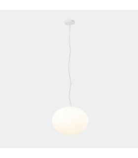 Nimes Globe Pendant Ceiling Light White E27 15W-1