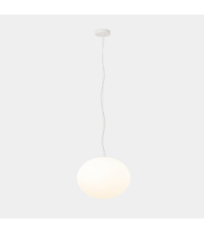 Nimes Globe Pendant Ceiling Light White E27 15W-1