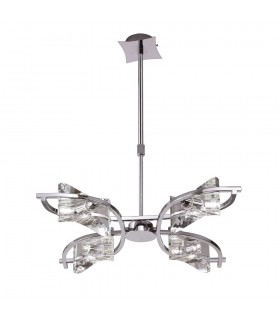 Telescopic Semi Flush Convertible 4 Light G9, Polished Chrome - 1