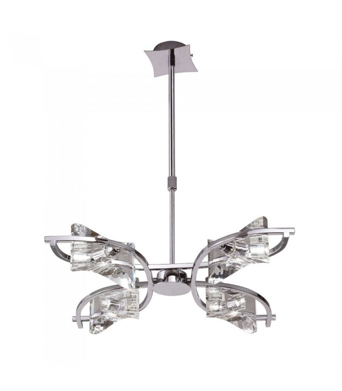 Telescopic Semi Flush Convertible 4 Light G9, Polished Chrome - 1