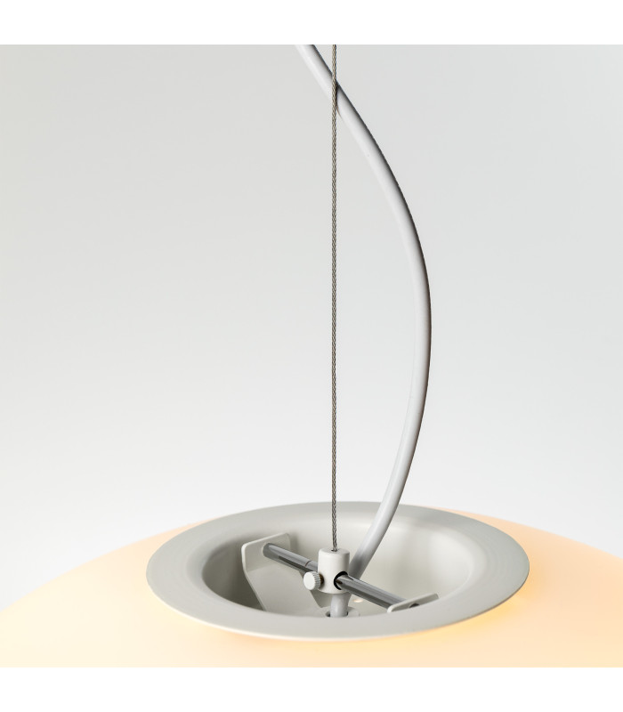 Nimes Globe Pendant Ceiling Light White E27 15W-3
