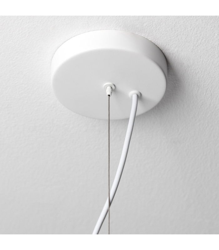 Nimes Globe Pendant Ceiling Light White E27 15W-4