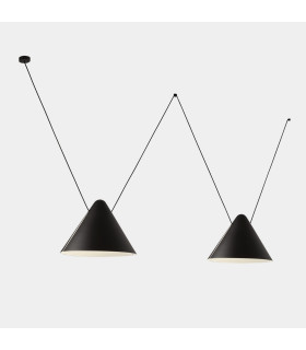 Super Bar Pendant Ceiling Light 125cm Black E27 30W