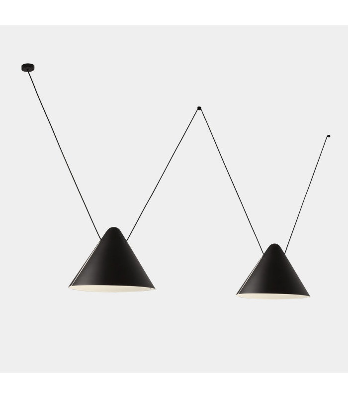 Super Bar Pendant Ceiling Light 125cm Black E27 30W