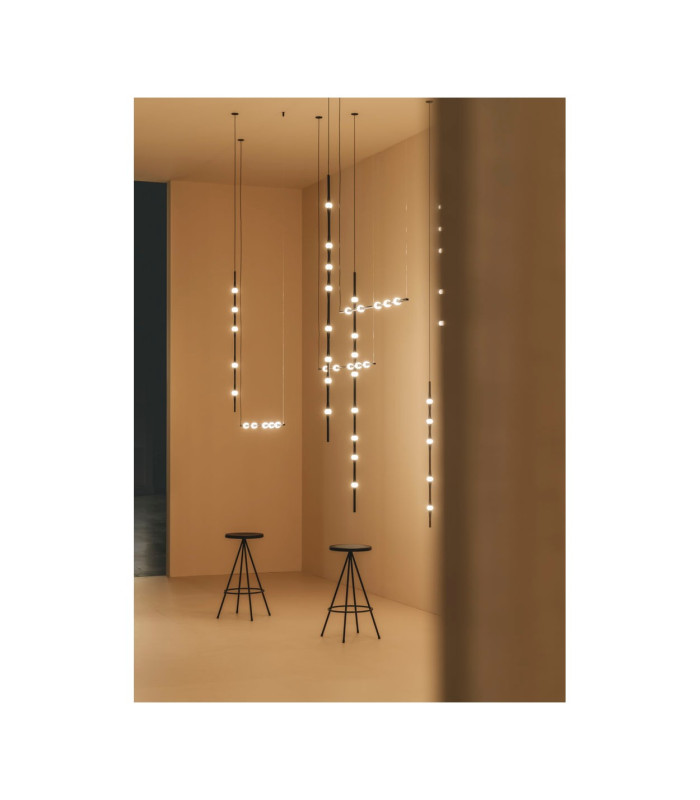 Dew Bar Pendant Ceiling Light 99.5cm Black LED 13W 2700K Dali Dimming-2